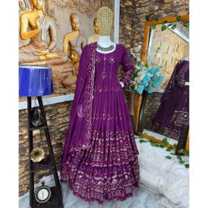 Hermoso Vestido de Fiesta Indio y Pakistaní, Lehenga con Dupatta - Product Image 3