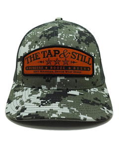Casquette Trucker Structurée 6 Panneaux en Maille Camouflage Fabriquée au Vietnam avec Logo Patch en Cuir Personnalisé Classique Décontractée pour Activités de Plein Air, Plage et Cyclisme - Product Image 1