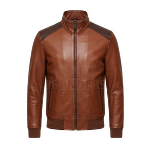 Ensemble deux pièces en cuir 2026 avec veste zippée intégrale et pantalon assorti pour homme – Style streetwear quotidien - Product Image 3