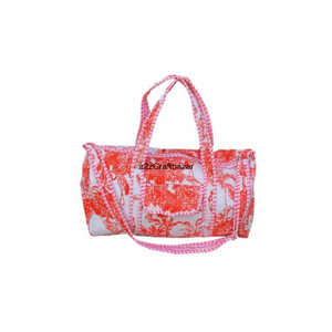 Sac fourre-tout matelassé A2ZCraftBazar, sac à bandoulière en coton imprimé à la main, couleur unie, écologique, durable, grand sac à fermeture éclair - Product Image 4