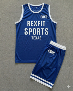 ชุดฝึกซ้อมบาสเกตบอลแบบกำหนดเอง REXFIT SPORTS สำหรับผู้ใหญ่ ผลิตจากโพลีเอสเตอร์ 100% น้ำหนักเบา แห้งเร็ว เสื้อผ้ากีฬาแขนสั้น บริการ OEM - Product Image 5