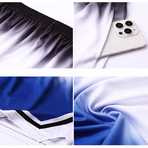 Shorts d'entraînement de basketball pour hommes en toile 100 % polyester, séchage rapide, anti-plis, respirant, écologique, avec cordon de serrage - Product Image 6