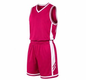 Conjunto de Uniforme de Baloncesto Personalizado, Sin Mangas, Rosa, Poliéster Transpirable, Uniforme Deportivo Unisex para Adultos - Product Image 2
