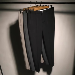 <b>Men's</b> Business Suit Trousers Formal Office <b>Men</b> Suit Long Pants <b>Stretch</b> Slim Fit Straight Solid Color Casual Pants - Product Image 4