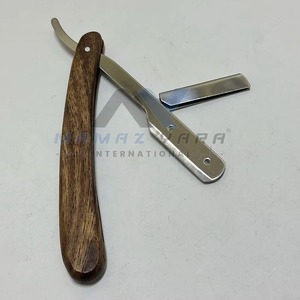 Top Selling MAMAZ YARA Barber Straight <b>Wooden</b> Razor Stainless Steel <b>Swing</b> Lock Single Blade Shaving Razor Professional Hair Cutt - Product Image 2