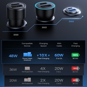 Lisen 48W nhanh chóng sạc xe hơi với 2in1 <span class=keywords><strong>USB</strong></span> C để <span class=keywords><strong>L</strong></span> Cáp Thuốc <span class=keywords><strong>l</strong></span>á nhẹ hơn <span class=keywords><strong>Adapter</strong></span> cho iPhone 16 15 14 13 12 - Product Image 5