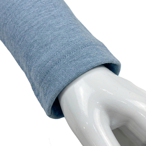 Men's Solid Blue <b>Long</b> Sleeve T-Shirt O-Neck Regular Fit Knitted Casual 100% Cotton - Product Image 3