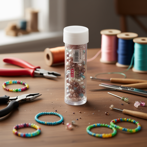 Perline ILAN Abalorio da 8 mm color caffè intenso per la creazione di gioielli - Product Image 2