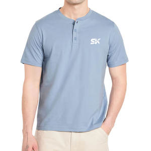 Camisetas Henley Lisas de Secado Rápido al por Mayor, Tallas Grandes en Stock, Camisetas Henley Lisas Hechas a Medida - Product Image 1