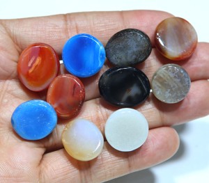 พลอยอาเกตทรงรีแบบเรียบธรรมชาติ สำหรับทำเครื่องประดับ - Product Image 2