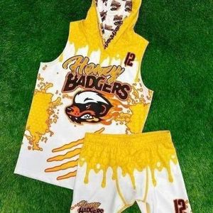 Uniforme de Fútbol Americano Personalizado de Fábrica al por Mayor, 7V7 para Adultos, con Bandera Estadounidense, 100% Poliéster, Antibacteriano, Transpirable, de Secado Rápido - Product Image 4