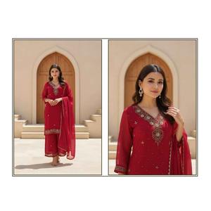 Costume Salwar élégant et tendance à motif floral pour cérémonie de mariage et tenue de bureau au meilleur prix. - Product Image 5