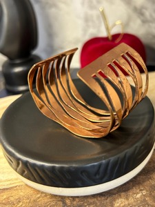 Brazalete de cobre natural pulido, ecológico, hecho a mano, brazalete de cobre personalizado, regalo de lujo para mujer, todas las tallas - Product Image 4