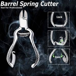 Coupe-ongles professionnel en acier inoxydable de 14 cm avec verrou de sécurité, ouverture large, qualité salon, outil de manucure pour doigts et orteils | - Product Image 5