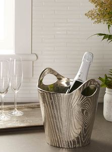 Premium quality brass ice bucket with lid tong complete set for <b>wine</b> champagne cooling stylish entertaining solution - Product Image 5