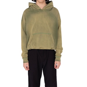 Fabricante de Sudaderas con Capucha, MOQ Bajo, Personalizadas, Estilo Vintage Desteñido al Sol, Lavado Ácido, 500 Gsm, Sudadera con Capucha Lavada al Ácido 2026 - Product Image 6