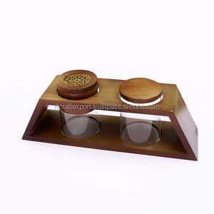 Wood Acrylic Inlay Bakhoor <b>Burner</b> Wooden <b>Incense</b> <b>Burner</b> Arabic Mubkhar Set Ramadan Gift Bakhoor <b>Burner</b> - Product Image 3