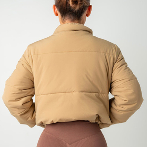Chaqueta Bomber Corta de Alta Calidad para Mujer, Ecológica, Impermeable, Reversible, Cálida para Invierno, Acolchada y Gruesa - Product Image 4