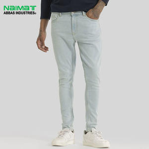 Veste en jean pour homme bleu clair, coupe ajustée, haute qualité, extensible, imperméable, respirante, tissu doux, mode décontractée d'hiver - Product Image 1