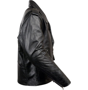 SAMROZ SPORTS Unisex Black Leather Motorcycle <b>Jacket</b> - Product Image 4