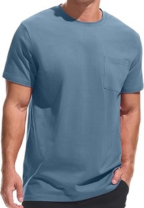 Camiseta de Algodón Ecológica Transpirable de Alta Calidad, Cuello Redondo, Corte Holgado para Hombre, Talla Grande - Product Image 5