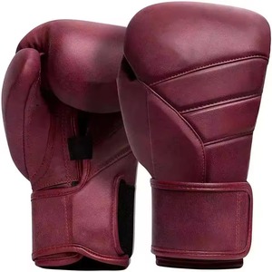 Gants de boxe professionnels personnalisés unisexes en cuir véritable et PU 8oz 10oz 12oz 14oz 16oz avec fermeture à lacets et fermeture à enfiler au poignet, logo OEM - Product Image 2