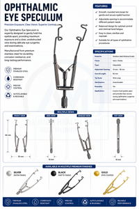 AL MIDA HEALTH CARE INSTRUMENTS Espéculo Quirúrgico Oftalmológico Retractor Ocular Manual Certificado CE Clase II Certificado ISO13485 - Product Image 5