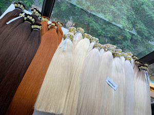 ผมต่อเวียดนามแบบซุปเปอร์ดับเบิ้ลดรอน ราคาขายส่ง สีออเรนจ์แพลตตินั่ม ผมตรง พรีเมียม เรมี่แฮร์ ขนาด 20-24 นิ้ว น้ำหนัก 1 กิโลกรัม - Product Image 1