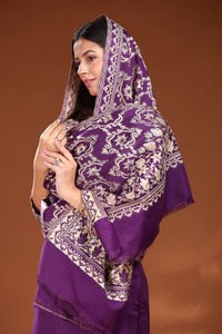 Conjunto de Salwar Kameez Morado Bordado, Vestido Islámico de Manga Larga para Uso Diario - Product Image 4