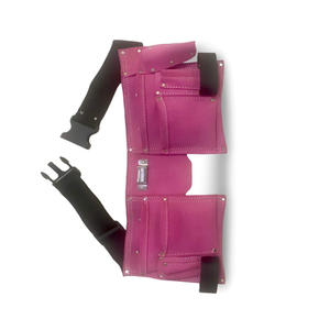 Pink <b>Leather</b> <b>Tool</b> Belt With Adjustable Straps Multi Function Waist Bag Use For Universal <b>Tool</b> Storage - Product Image 4