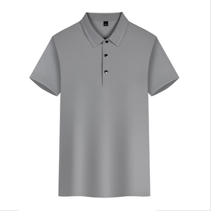 เสื้อโปโลแขนสั้นผู้ชาย สีพื้น ผ้าอ็อกซ์ฟอร์ด สไตล์ลำลอง ทรงปกติ คอปกติดกระดุม สีเบจ - Product Image 2