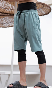 กางเกงขาสั้นออกกำลังกายผู้ชายแบบอิสลาม เอวยางยืดสูง ระบายอากาศได้ดี ผลิตจากไนลอน คุณภาพพรีเมียม สองชั้น เหมาะสำหรับวิ่งและออกกำลังกาย - Product Image 6