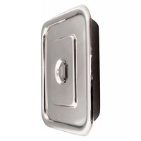 Plateau à instruments chirurgicaux Azicon avec couvercle, en acier inoxydable, autoclavable, boîte de stérilisation médicale, étui de rangement