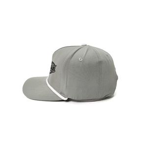 Gorra de Golf OEM de 5 Paneles con Logotipo de Goma Personalizado, Borde Curvo con Cuerda y Etiqueta Tejida para Torneos de Golf y Eventos de Equipo - Product Image 3