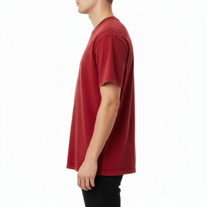 Camisetas al por mayor, extragrandes, con cuello redondo, de tela gruesa, de alta calidad, lisas para imprimir, para hombre, con servicio OEM - Product Image 4