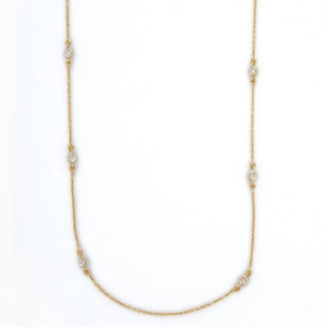 Collier chaîne en or jaune 18 carats avec diamants VVS1-VVS2 certifiés IGI - Product Image 1