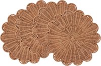 Set de table en rotin fait main en forme de fleur, tapis de table tissé, décoration naturelle pour table à manger, pour la maison, le restaurant, l'hôtel, fournisseur en gros