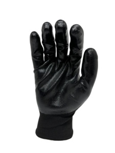 ถุงมือนิรภัย13เกจป้องกันการลื่นไถลป้องกันการสั่นสะเทือนกันน้ำไนลอนซับในเคลือบไนไตรล์เรียบ - Product Image 6