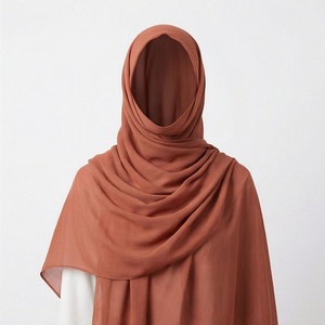 Hiyab de Chifón de Color Sólido para Mujer, Transpirable, para Uso Diario, Pañuelo Étnico de Oriente Medio - Product Image 1