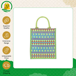 Sacs fourre-tout en jute pour femmes, de qualité supérieure, imprimés sur mesure, écologiques, à la mode, avec poche avant zippée, vente en gros - Product Image 6