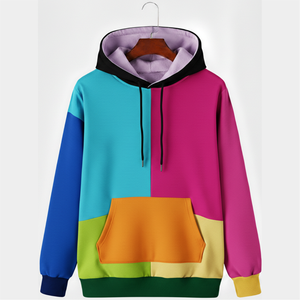 Sudadera con capucha para hombre con cremallera completa, cierre suave, tela 100% algodón, estampado digital y bolsillo para capas en otoño/invierno - Product Image 3