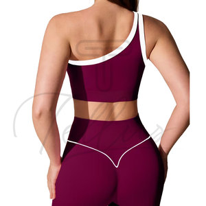 Women's Yoga Set 2-Piece Solid Front Logo High Waist Eco-Friendly Gym Wear Yoga Bra & Tight Trouser - Product Image 2