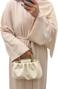 Servicios OEM, Abaya Personalizada para Mujer, Vestido Musulmán de Color Sólido, Abayas Casuales para Mujer, Ropa Islámica Tradicional, Abaya de Dubái - Product Image 3