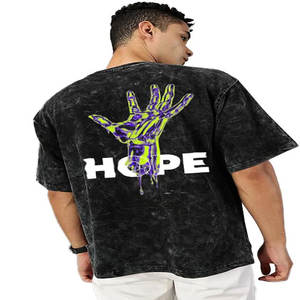 Camisetas Personalizadas de Alta Calidad para Hombre, Estilo Simple, Tie Dye, Tallas Grandes, Hombros Descubiertos, 100% Algodón, Ropa Urbana - Product Image 2