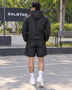 Custom Men’s Windbreaker Tracksuit Set Lightweight Waterproof Hooded Jacket <b>Shorts</b> 2 Piece Sportswear Jogging <b>Suit</b> - Product Image 4