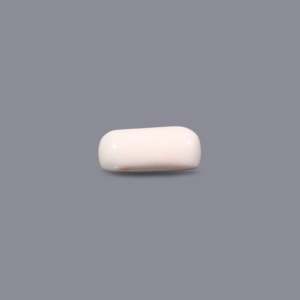 Natural White Coral Oval Cabochon 4.83 Carat Certified Loose Gemstone - Product Image 3