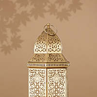 Lanterne à bougie marocaine en métal doré 2027, à poser sur table et à suspendre, décorations de la maison pour le Ramadan