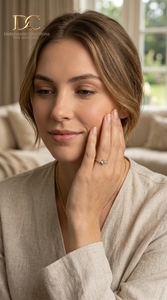 Anillo de Diamantes de Alta Calidad para Mujer, Anillo de Compromiso de Oro Amarillo Sólido de 14 Quilates con Diamante Cultivado en Laboratorio y Aguamarina, Certificado por IGI - Product Image 6