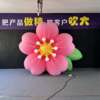 Grande sculpture florale gonflable géante, ballon en forme de fleur de dessin animé, Alice au pays des merveilles, décoration avec lumières LED, imperméable et durable