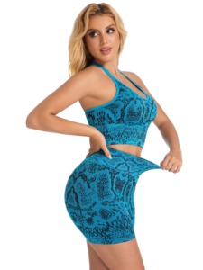 New Top Quality <b>Yoga</b> <b>Set</b> Sports Bra and High Rise Shorts Seamless Gym Workout Outfit Fitness Training Breathable Activewear Wear - Product Image 3
